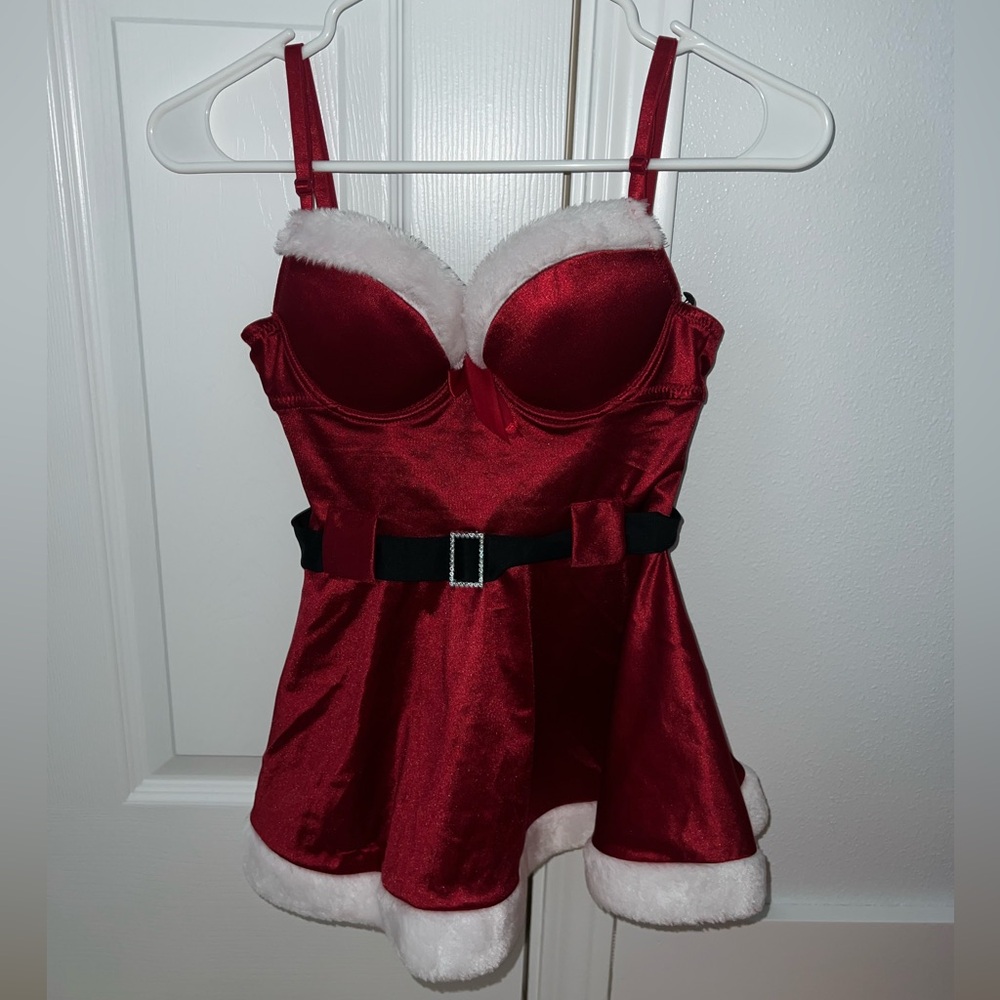 Christmas Santa Women's Red and White Intimate Dress